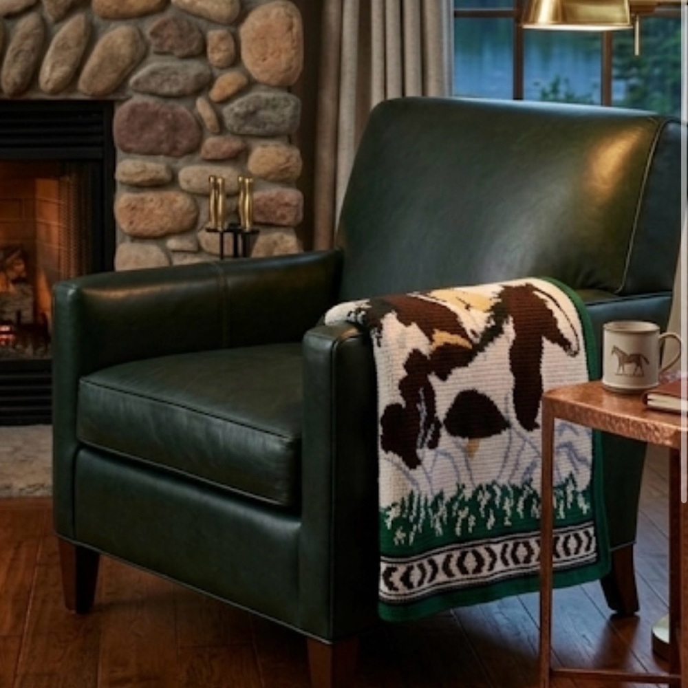 Handmade Throw Blanket - Trio of Horses from a Vintage pattern Mary Maxim